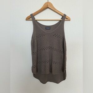 Wooden Ships Knit Tank Top Size Large Brown